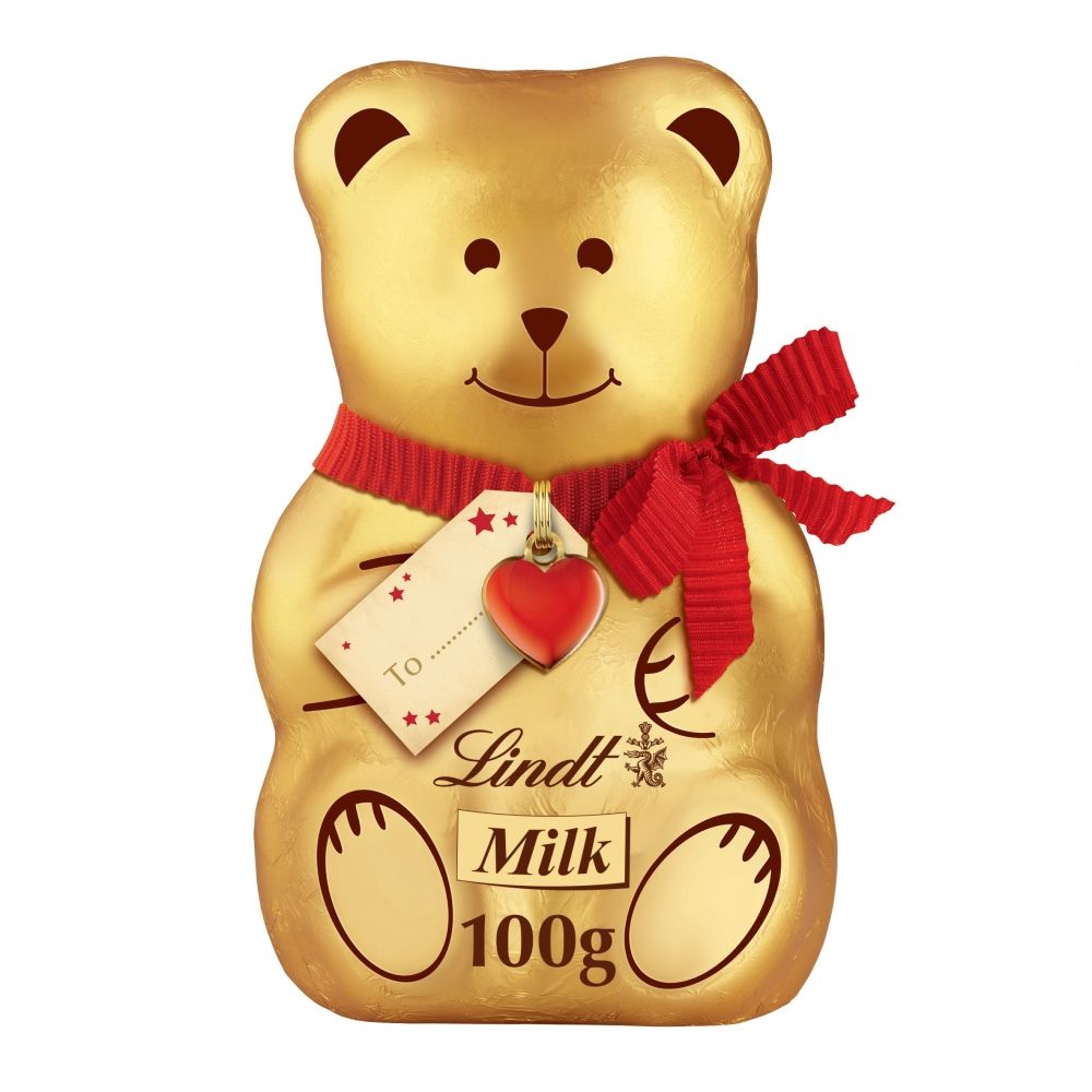 Lindt Teddy Milk Chocolate with Gift Tag - Chocolat de Noël - 100g