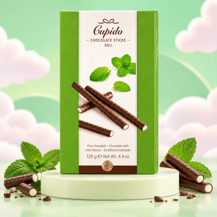 Bâtonnets de Chocolat à la Menthe - Cupido - 125g x 12
