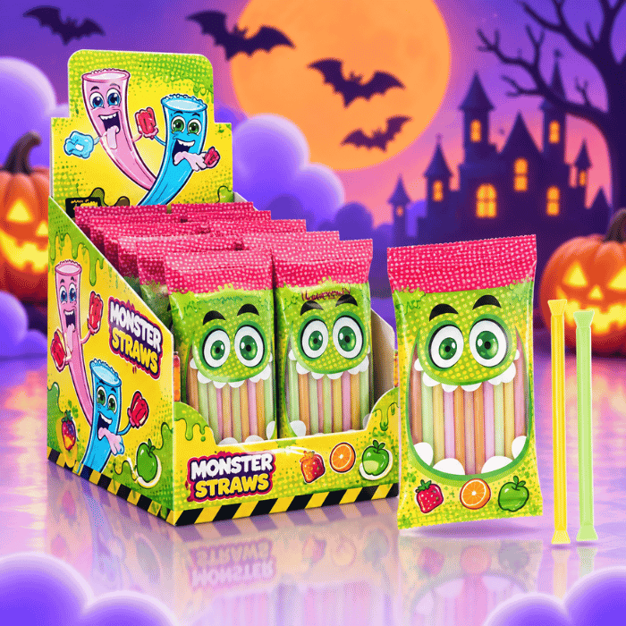 Candy Gangs Monster Straws 16x90g