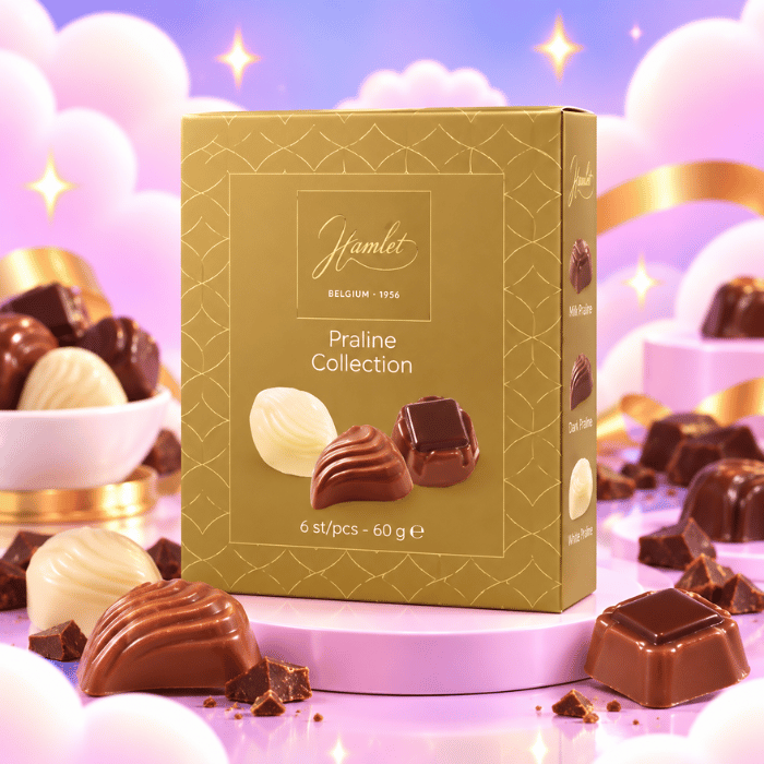 Coffret Cadeau Pralines Gold - Hamlet - 60g x 18