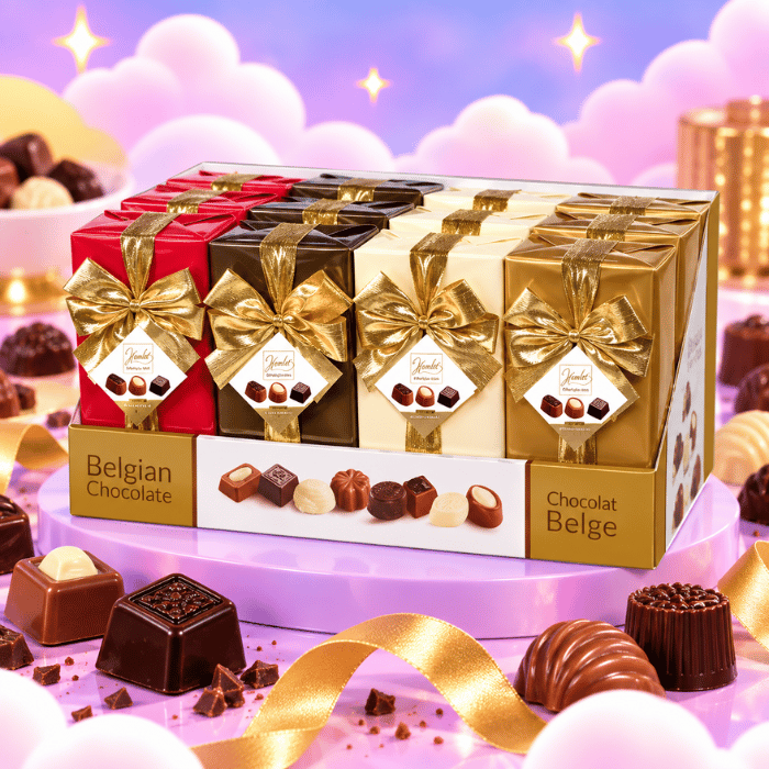 Coffret Pralines Traditionnel Ruban - Hamlet - 250g x 12