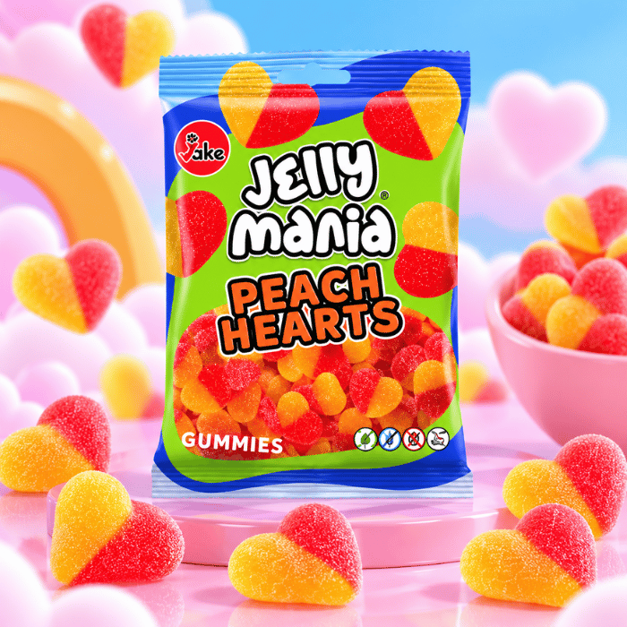Jelly Mania Cœurs Pêche - Jake - 100g x 18