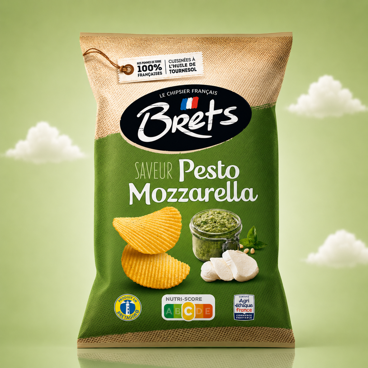 Brets Pesto Mozzarella 40gx18