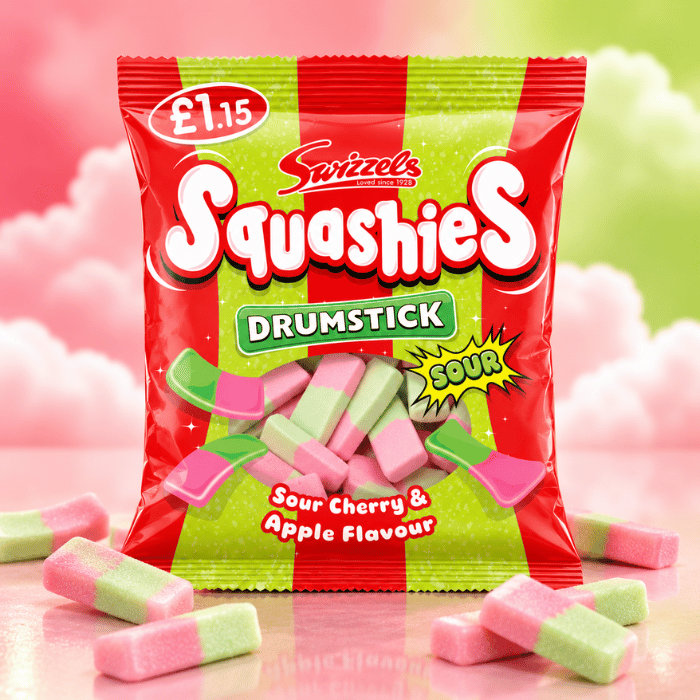 Swizzels Squashies Drumstick - Cherry & Apple 120gx12