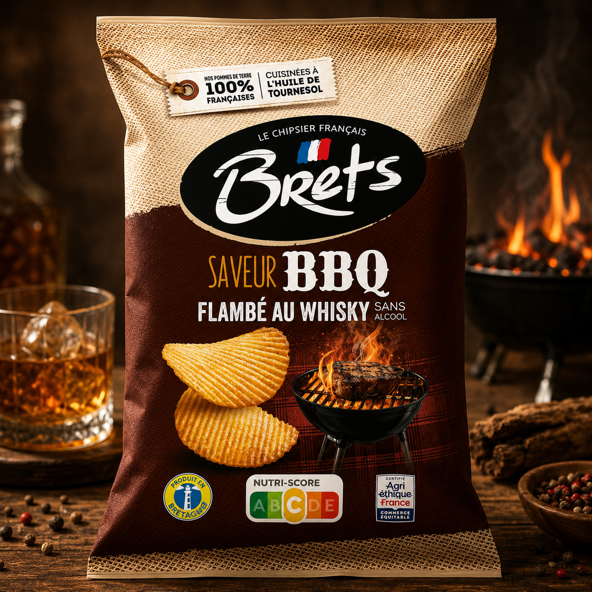 Brets BBQ Flambé au Whisky (sans alcool) 125gx10