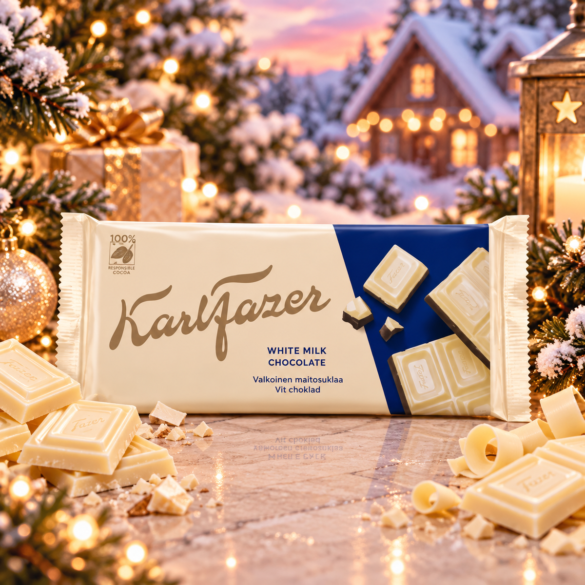 Karl Fazer chocolat blanc & chocolat au lait