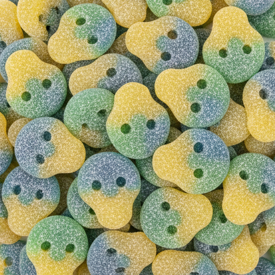 Crânes suédois Veggie Framboise/Citron | Bonbons Suédois | 2 kilos