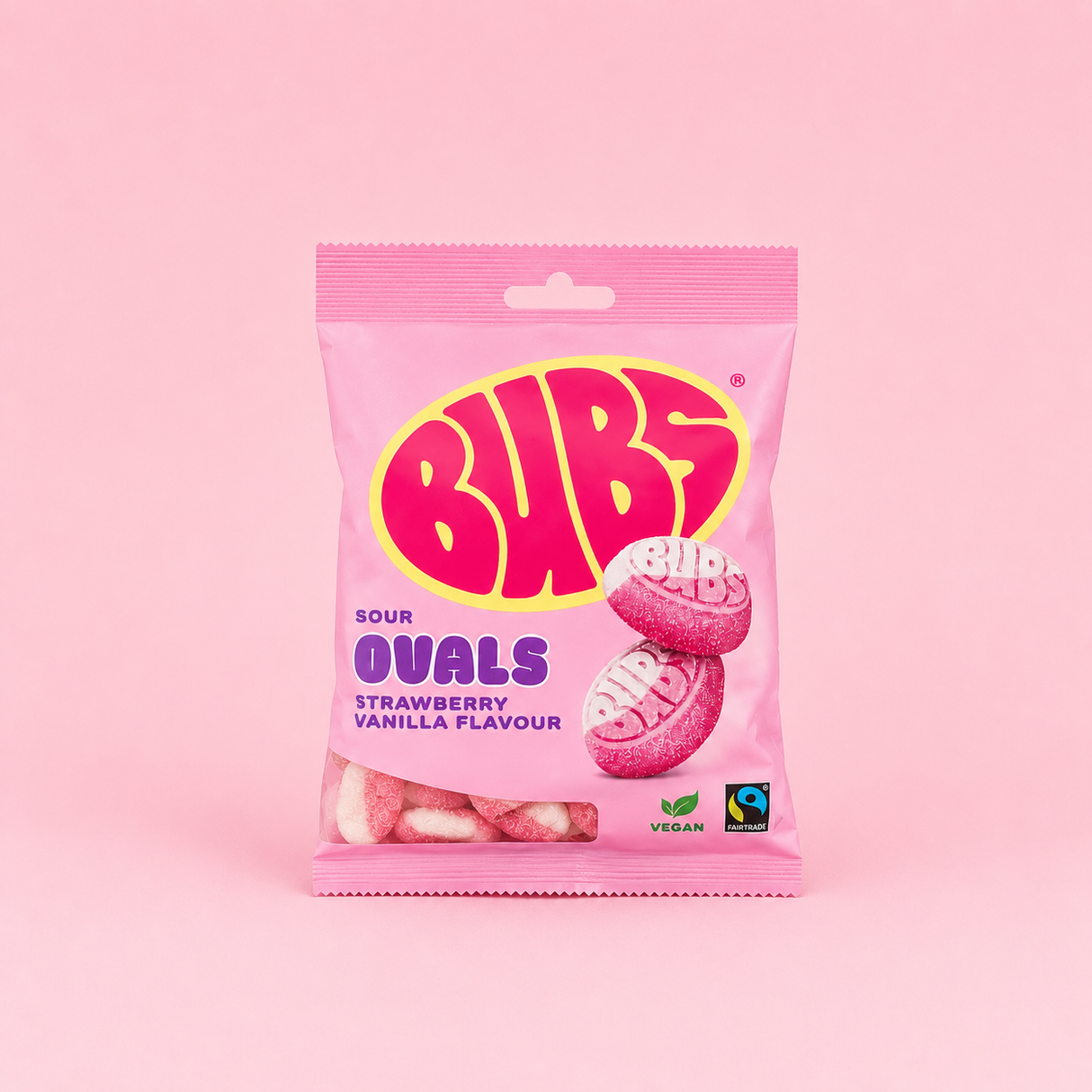 Bubs Goody Sour Ovals Fraise Vanille 12x90g