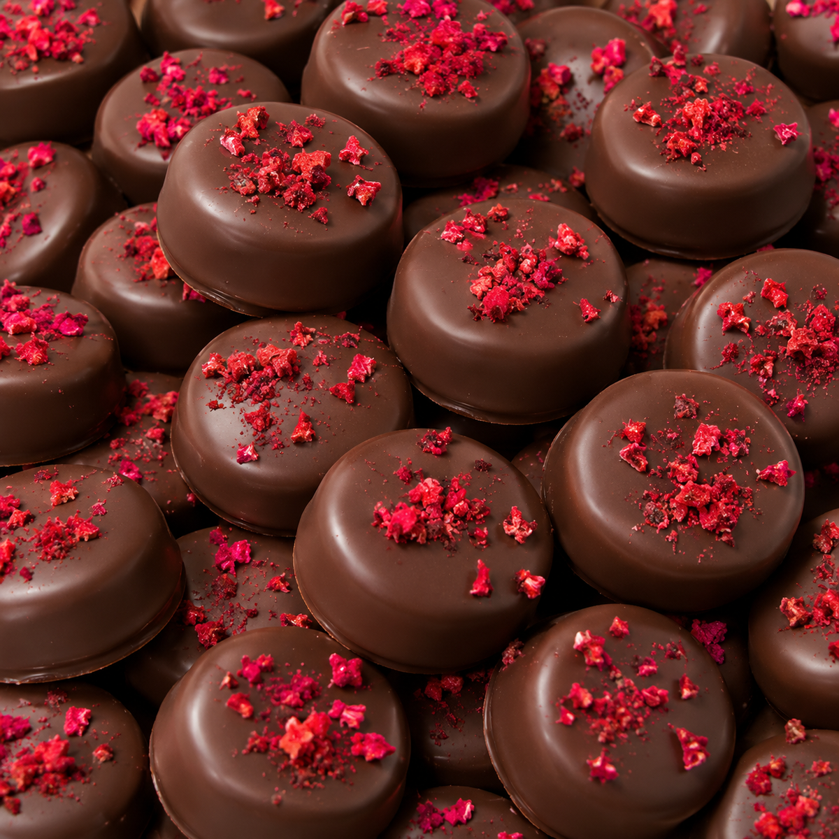 chocolat noir crème de framboise