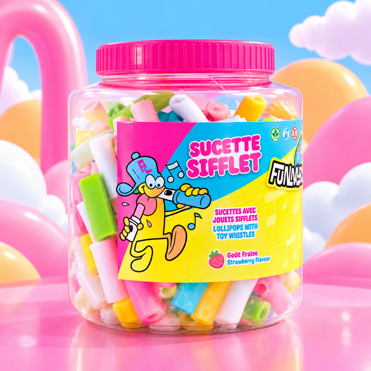 Funny Candy Sifflet sucette dextrose 80p