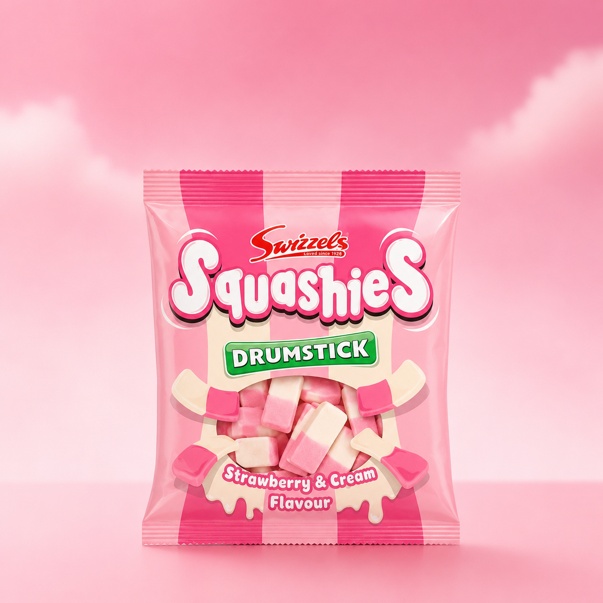 Swizzels Squashies Drumstick - Strawberry & Cream