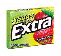 Extra Gum Sours Strawberry