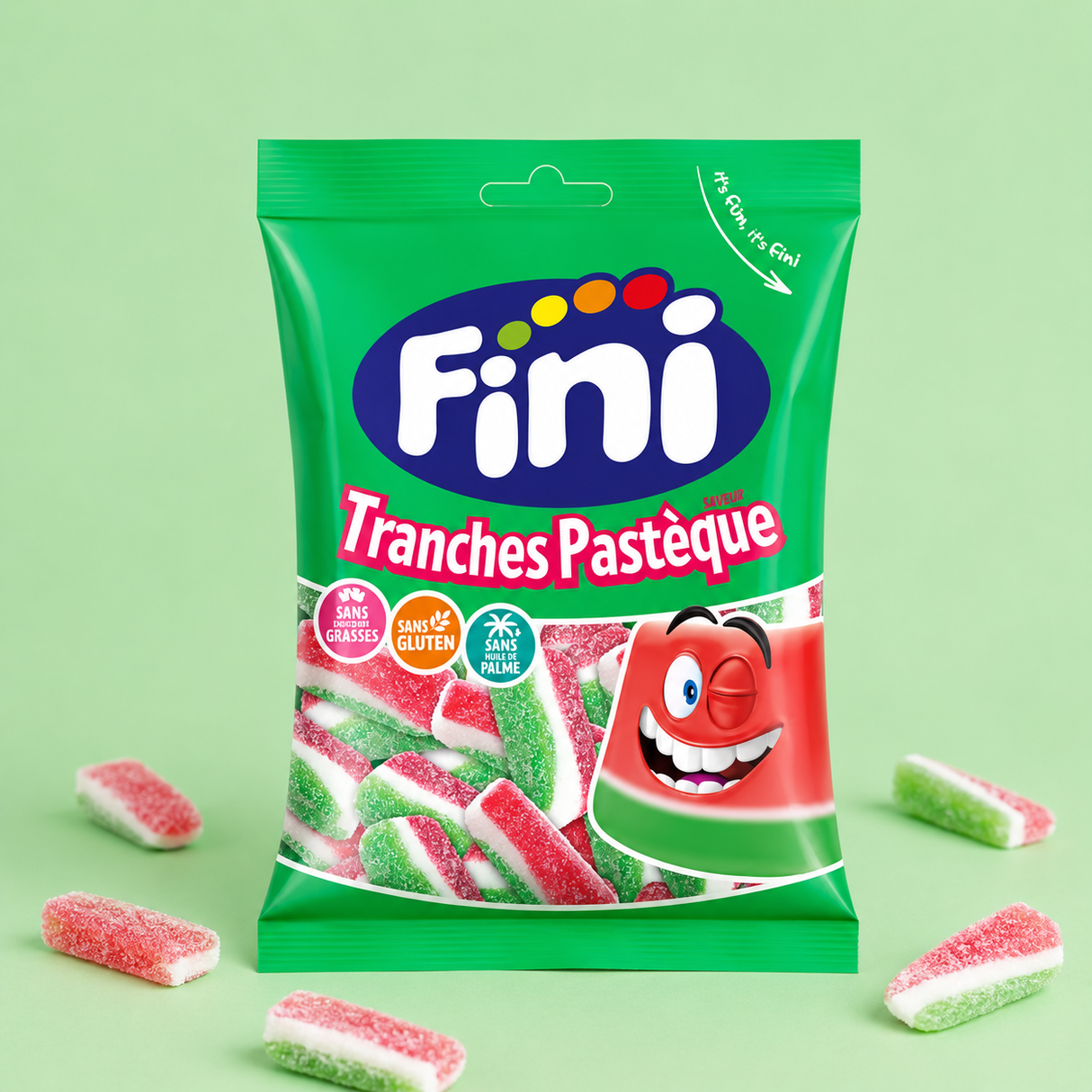Tranches pasteque fizz halal fini sachet | 90g x 12p