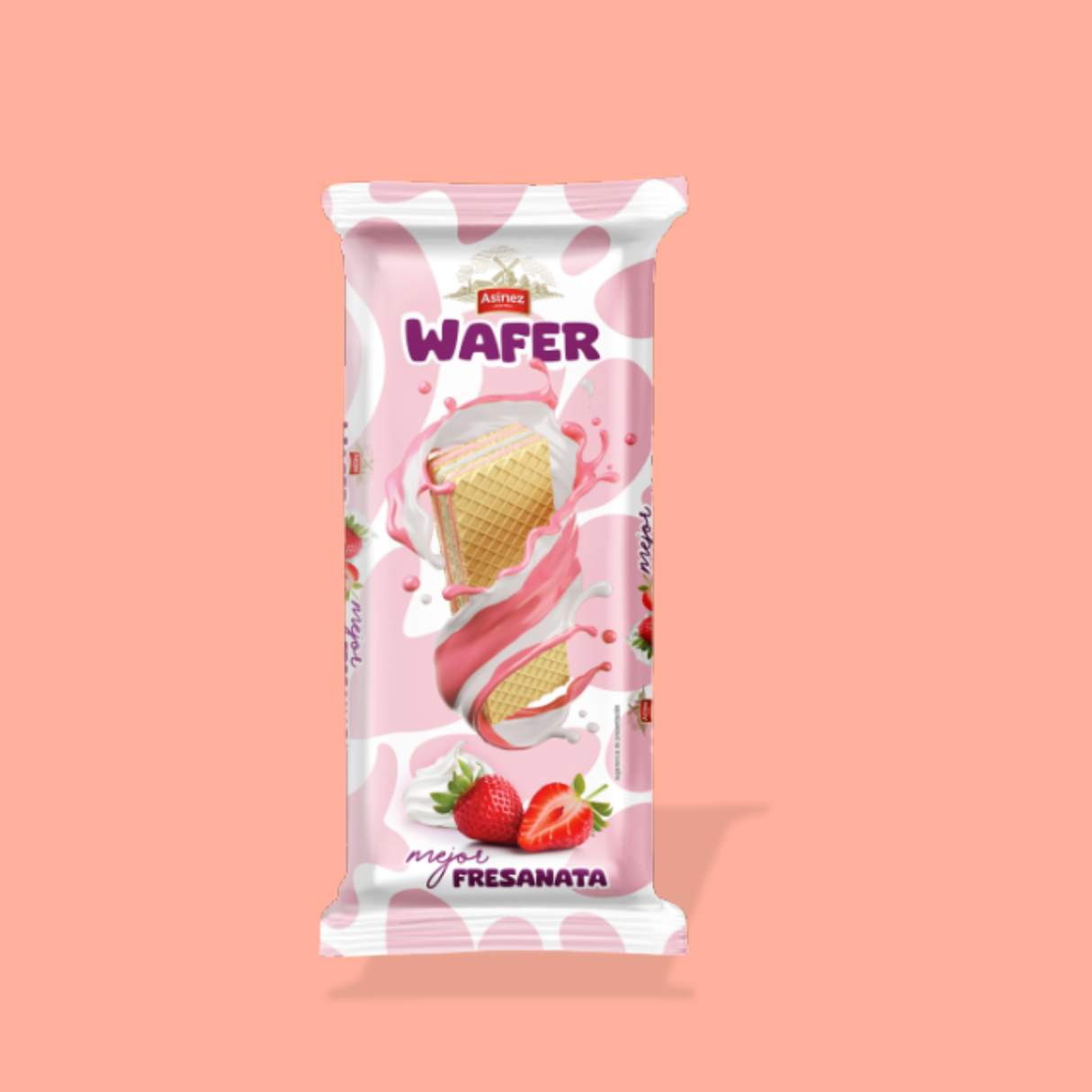 GAUFRETTE FRAISE CREME 210G/14