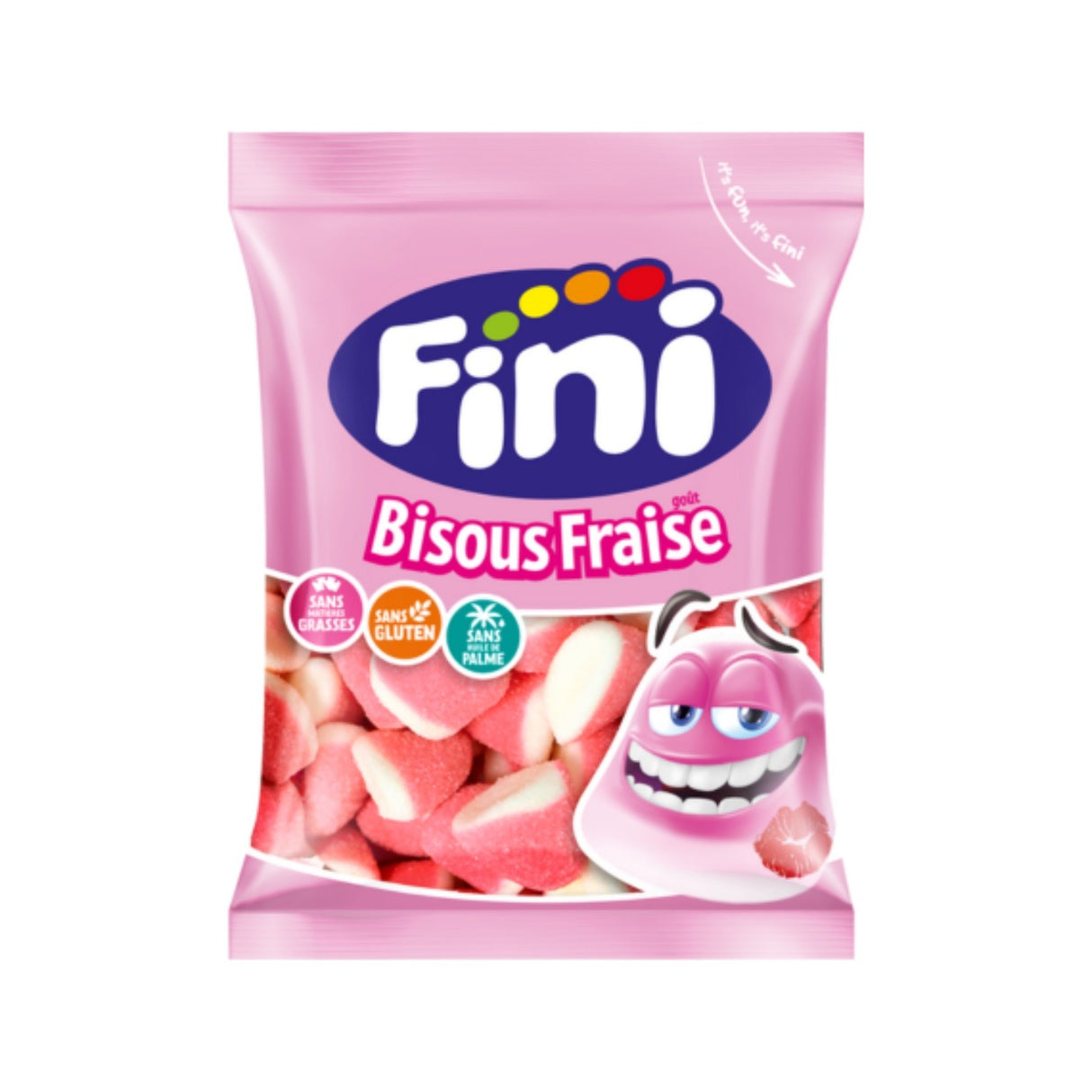 Bisous fraise halal fini sachet 90g x 12p