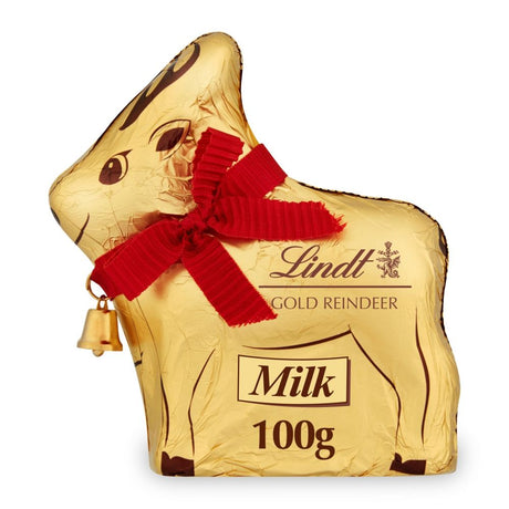 Lindt Gold Reindeer Christmas Milk Chocolate - Chocolat de Noël - 100g
