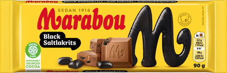 Marabou Black réglisse salée - Chocolat Suédois - 2,16kg