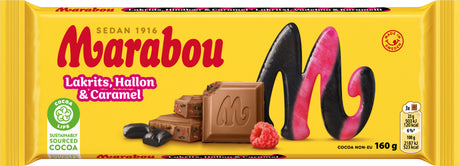 Marabou Réglisse, framboise & caramel - Chocolat Suédois - 2,4kg