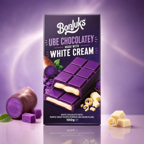 Bonjuks Crème Ube Blanche - 100g x 24