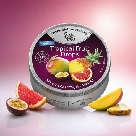 Bonbons Fruits Tropicaux sans sucre - C&H - 9x175g