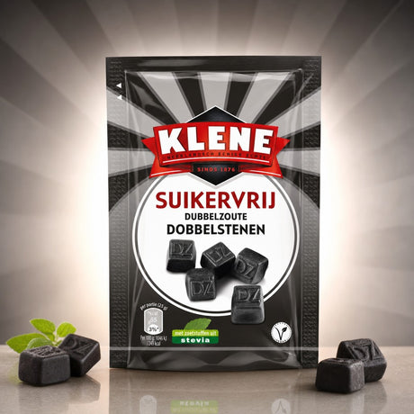 Dés Réglisse Double Sel à la Stévia sachets - Klene - 12x110g