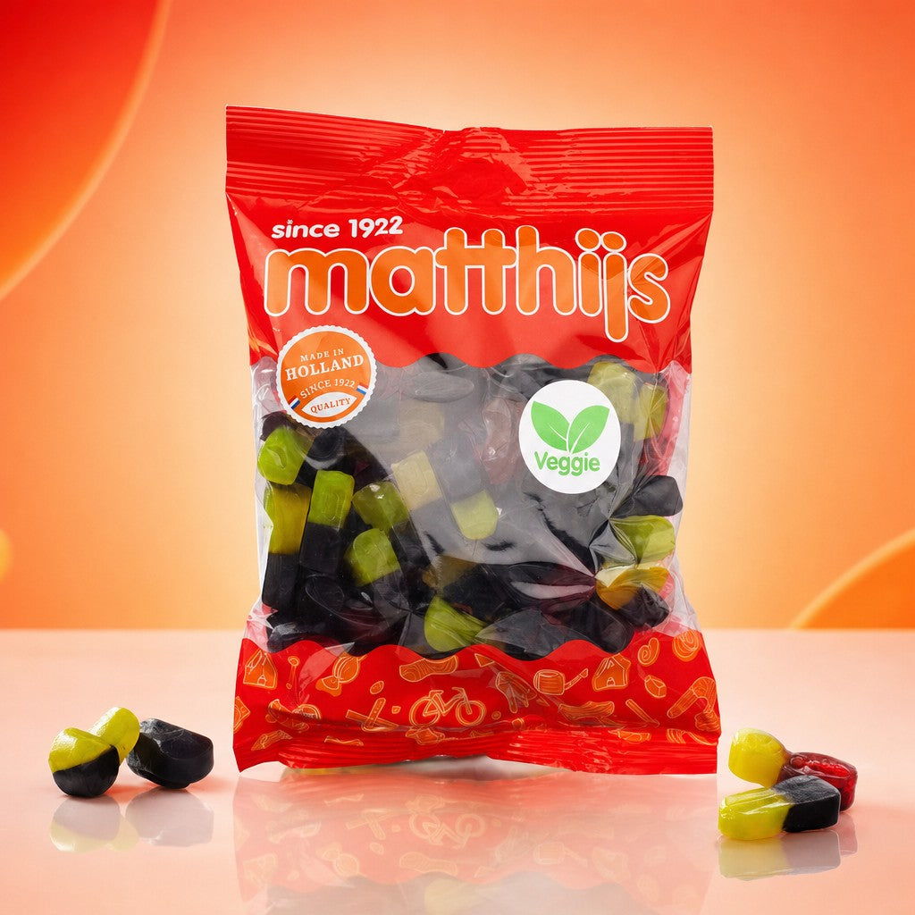 Duos Réglisse-Fruits Veggie sachets - Matthijs - 20x400g