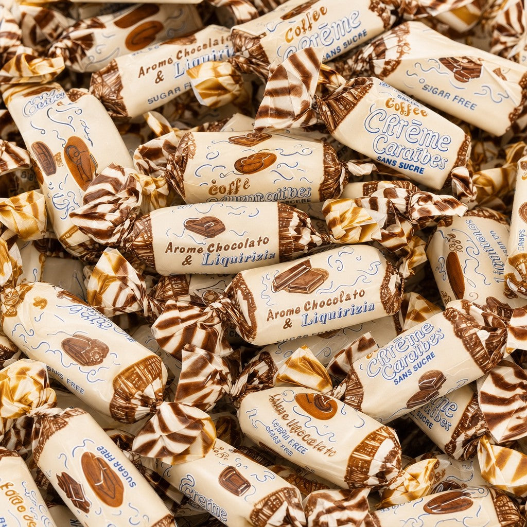 Caramels Crème Caraïbes sans sucre - De Bron - 1kg