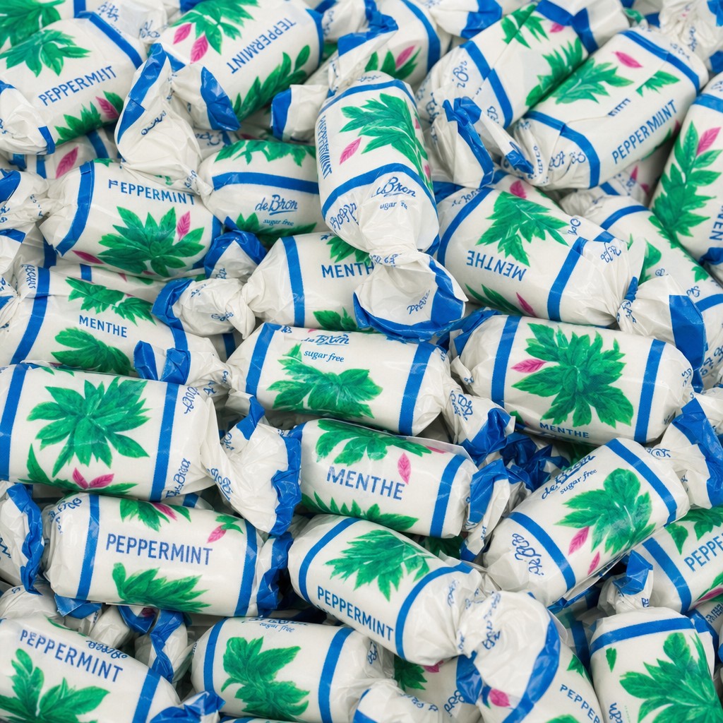 Caramels Menthe sans sucre - De Bron - 1kg