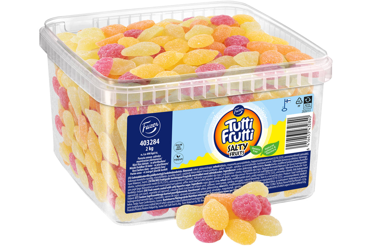 Tutti frutti fruits salés - Bonbons Suédois - 2kg