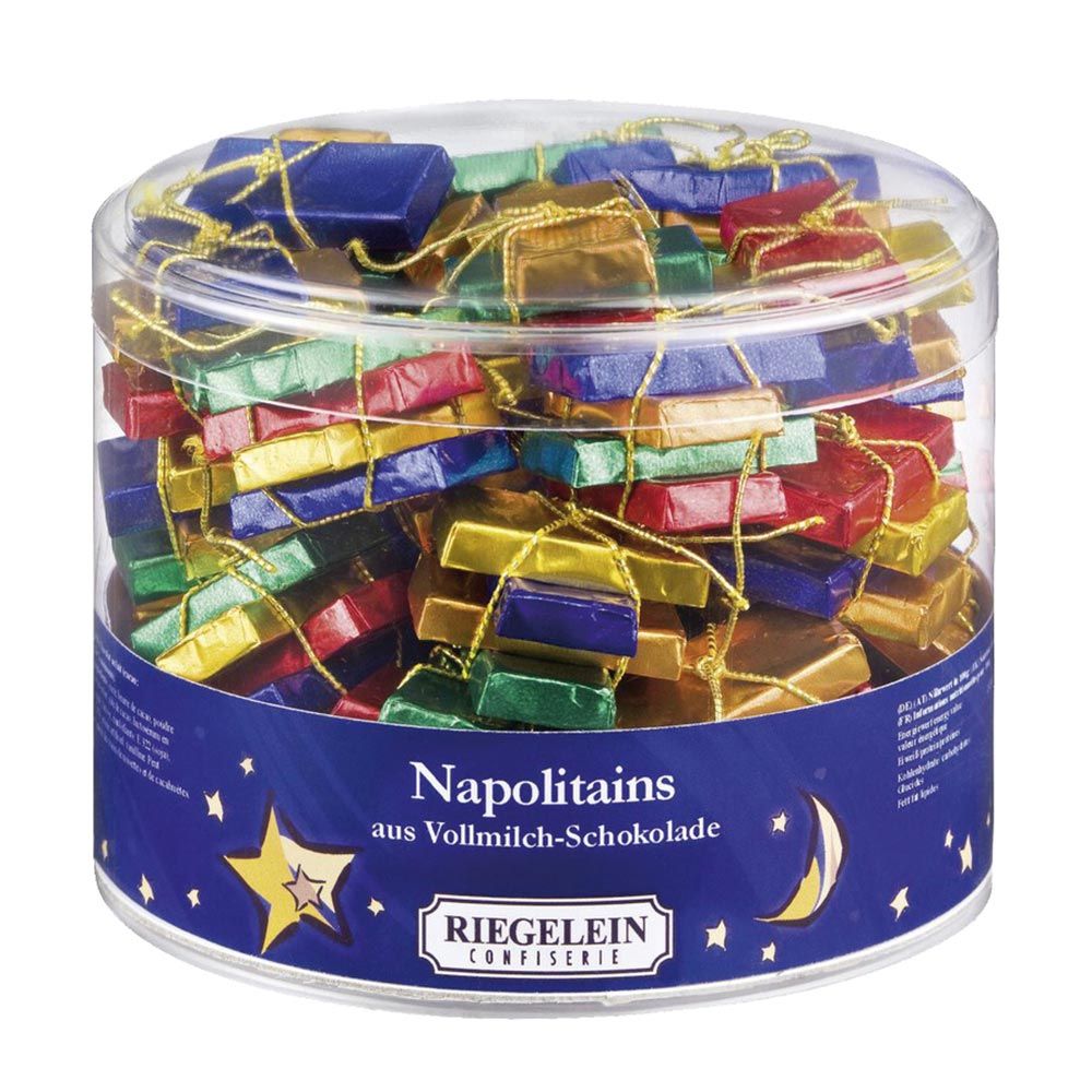 Riegelein Milk Chocolate Napolitains Drum - Chocolat de Noël - 22 x 12g (270g)