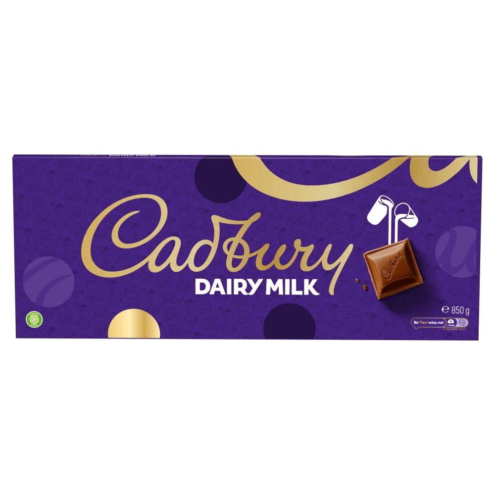 Cadbury Dairy Milk Chocolate Bar - Chocolat de Noël - 850g