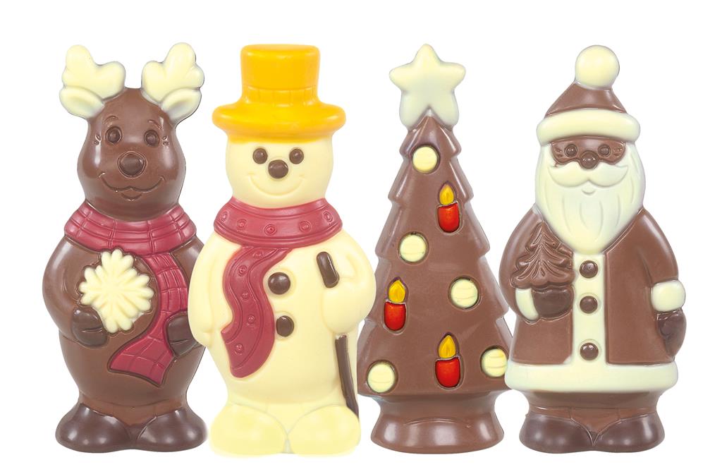 Assortiment de Noël Décoré Jaune-Rouge 12cm - De Schutter - 18x50g
