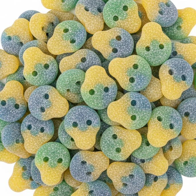 Crânes suédois Veggie Framboise/Citron | Bonbons Suédois | 2 kilos