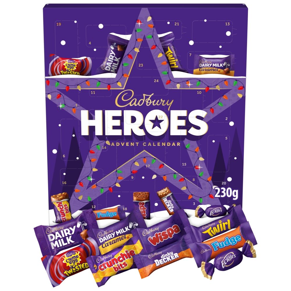 Cadbury Heroes Chocolate Christmas Advent Calendar - Chocolat de Noël - 230g
