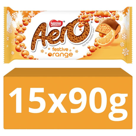 Aero Festive Orange Chocolate Sharing Bar - Chocolat de Noël - 15 x 90g (1,35kg)