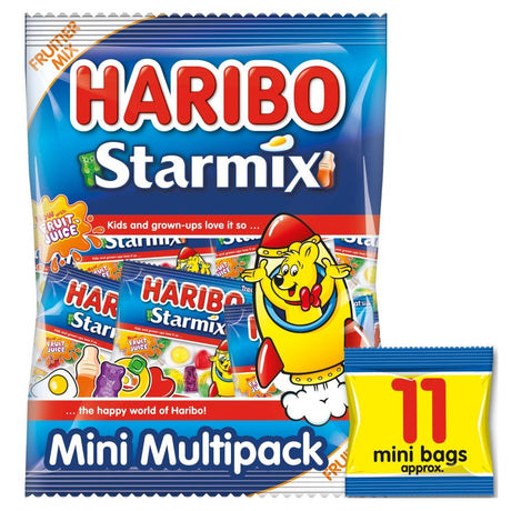 Haribo Starmix Minis Fruit & Cola Flavour Jelly & Foam Sweets Multipack - Bonbons de Noël - 10 x 176g (1,76kg)
