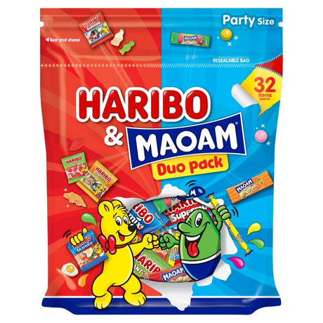 Haribo & Maoam Duo Jelly & Chewy Sweets Multipack - Bonbons de Noël - 450g