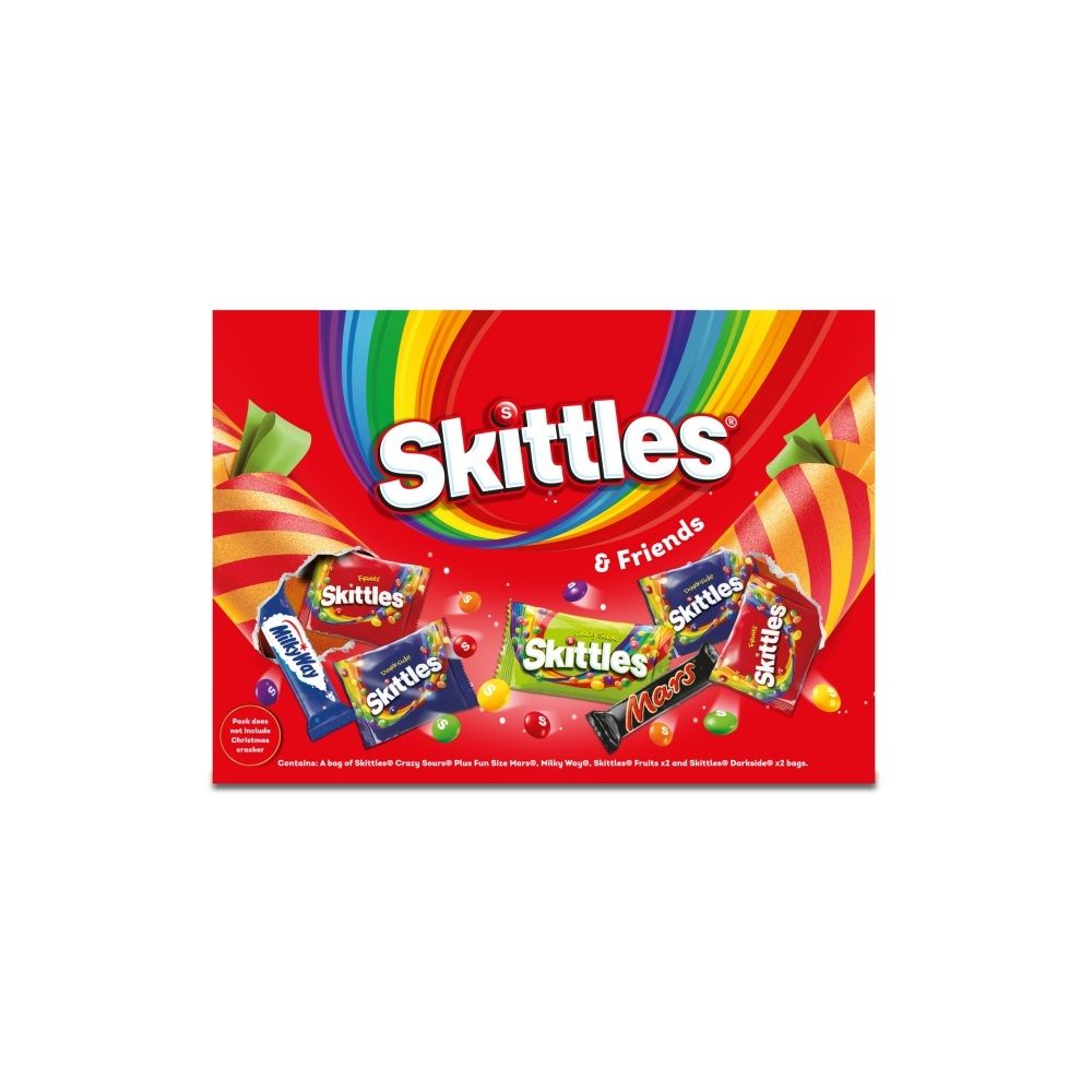 Skittles & Friends Medium Christmas Selection - Bonbons de Noël - 9 x 144g (1,3kg)