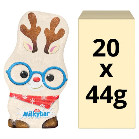 Milkybar Reindeer White Chocolate Christmas Figure - Chocolat de Noël - 20 x 44g (880g)