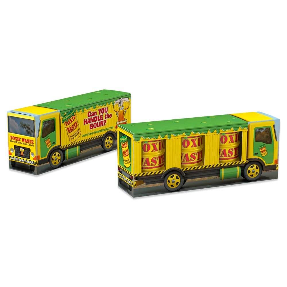 Toxic Waste Sour Candy Yellow Drum Truck - Bonbons de Noël - 126g