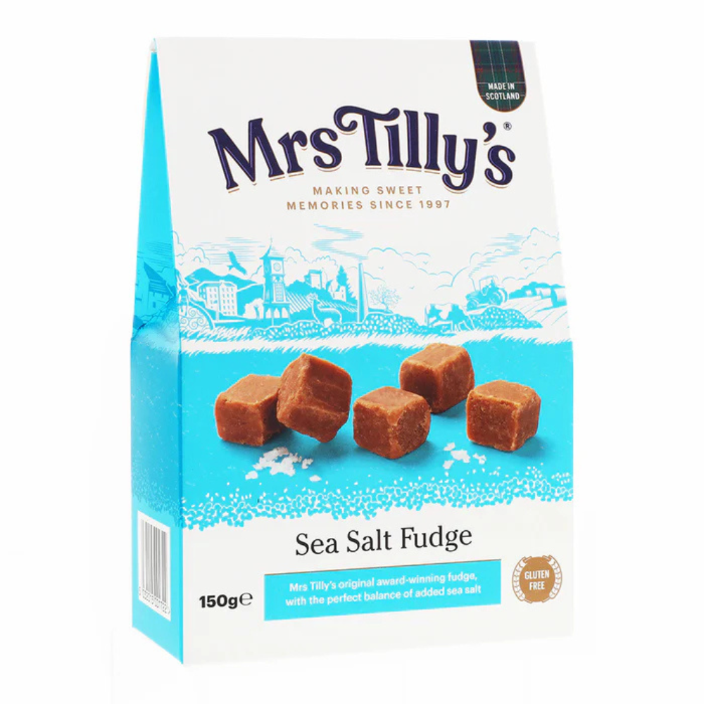 Mrs Tilly's Scottish Sea Salt Fudge Gift Box - Bonbons de Noël - 6 x 150g (900g)
