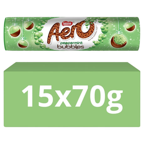 Aero Bubbles Peppermint Chocolate Giant Tube - Chocolat de Noël - 15 x 70g (1,05kg)