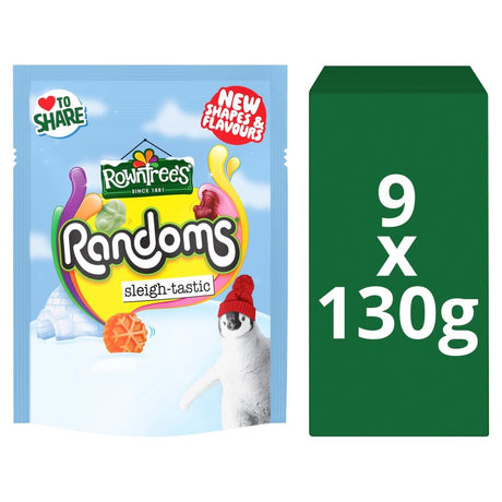 Rowntree's Randoms Sleigh-Tastic Fruit Flavour Jellies Sharing Bag - Bonbons de Noël - 10 x 130g (1,3kg)