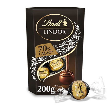 Lindt Lindor Extra Dark Chocolate Truffles Box - Chocolat de Noël - 200g