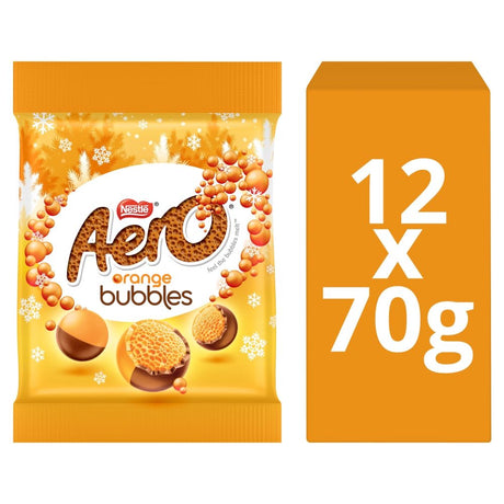 Aero Bubbles Orange Chocolate Share Bag - Chocolat de Noël - 12 x 70g (840g)
