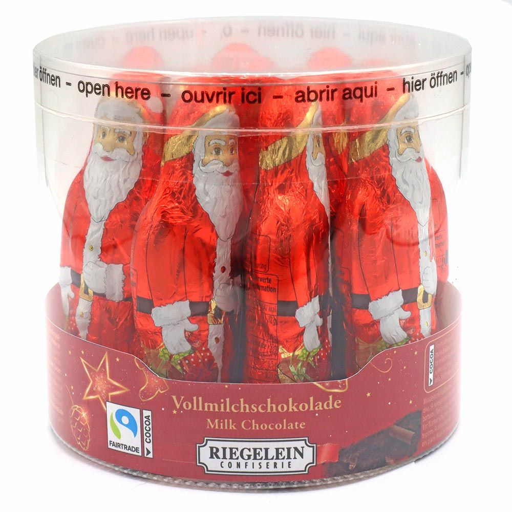 Riegelein Hollow Milk Chocolate Santas Drum - Chocolat de Noël - 11 x 25g (275g)