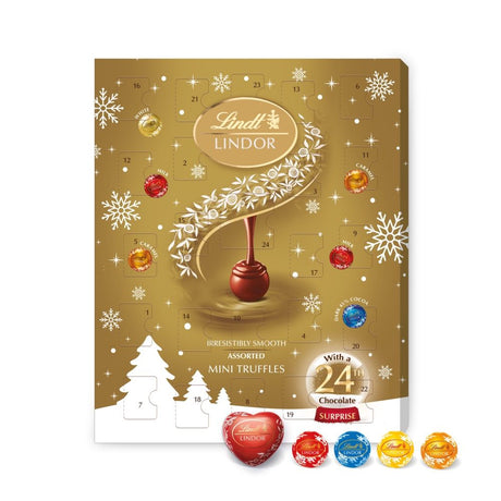 Lindt Lindor Assorted Mini Chocolate Advent Calendar - Chocolat de Noël - 117g