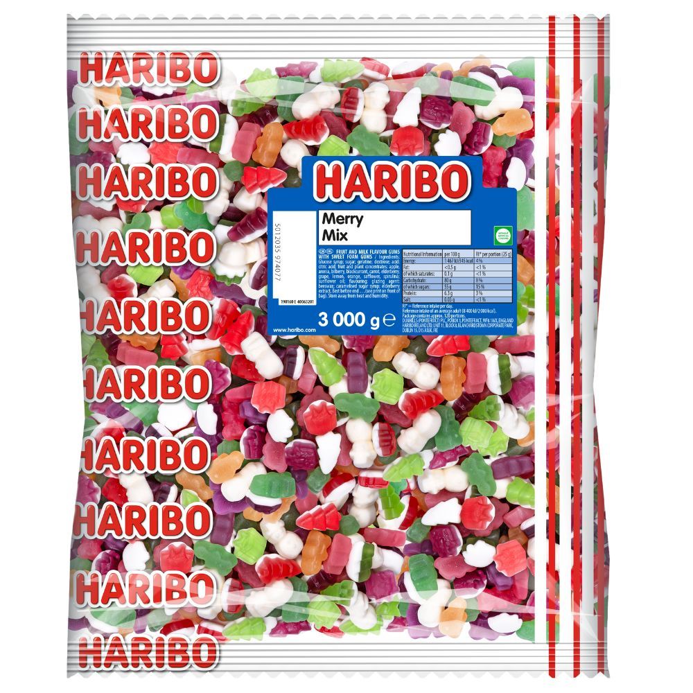 Haribo Merry Mix Limited Edition Bag - Bonbons de Noël - 3kg