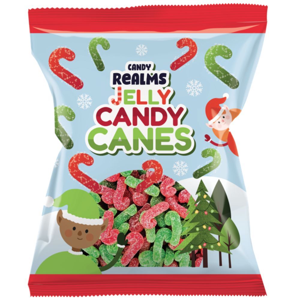 Candy Realms Jelly Candy Canes Bag - Bonbons de Noël - 12 x 170g (2,04kg)