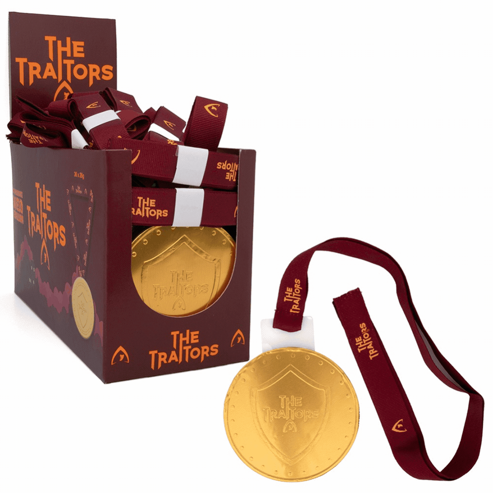The Traitors Milk Chocolate Shield Medallion - Chocolat de Noël - 36 x 26g (936g)